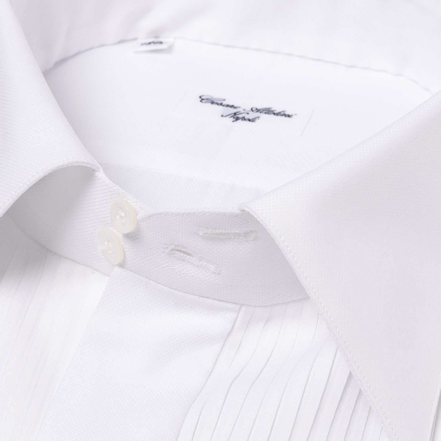 Tuxedo Shirt "Serrata Royale" with Double Cuff made of pure Cotton - handmade